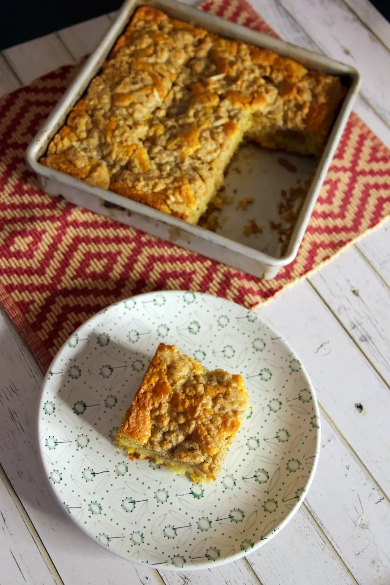Recipe: Almond Streusel Peach Cake
