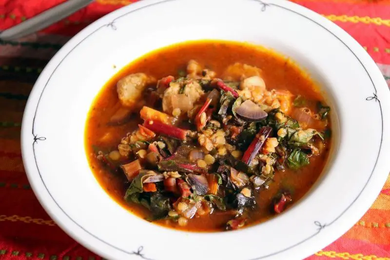 Recipe: Vegan Swiss Chard Lentil Soup | janavar
