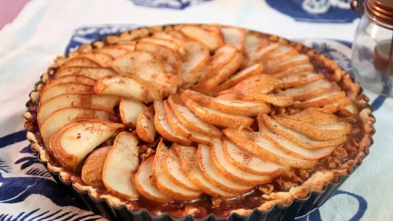 Seasonal Eats Better: Caramelized Walnut Pear Tart - Recipe