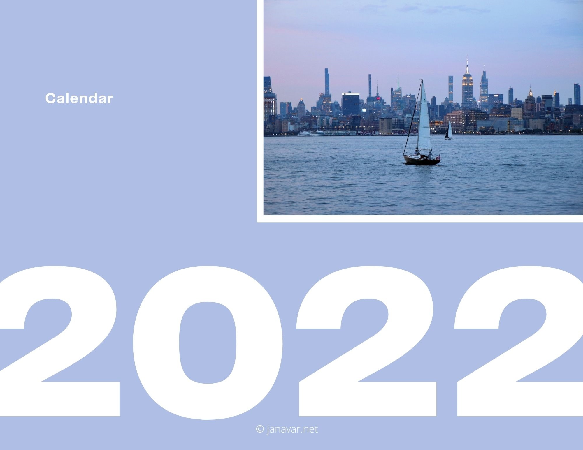 Free Printable New York City 2022 Calendar | janavar